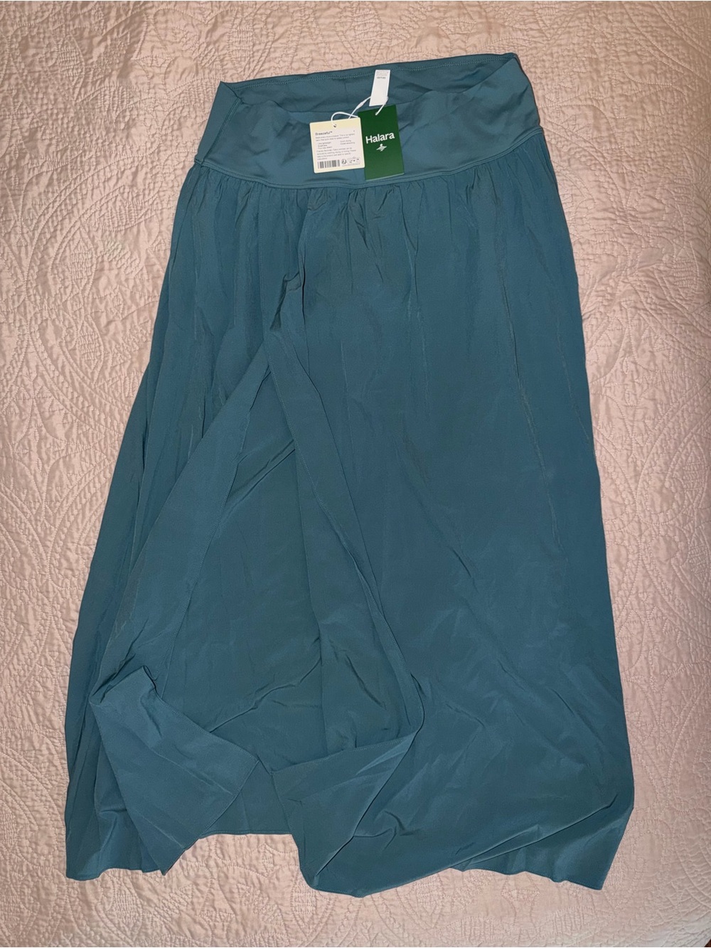 HALARA Teal Breezeful Maxi Skirt with Wide Waistband